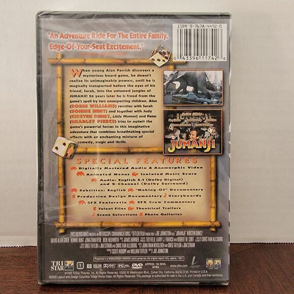 DVD Jumanji (1995) SEALED - Picture 2 of 2